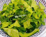 Hình bước làm 1 của món Canh chua cá hú nấu lá bụp giấm(lá rau chua,lá giấm...)
