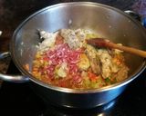 Foto del paso 4 de la receta Arroz con pollo y jamón curado con setas y tomate secos