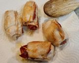 Foto del paso 5 de la receta: Rollitos de pollo en salsa de pimientos, zanahorias y queso crema