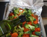 A picture of step 4 of Salmon with vegetables.