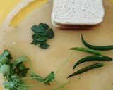 A picture of step 1 of Bread dhokla.