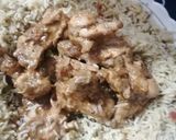 A picture of step 5 of Chinese rice with wings.