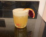 A picture of step 1 of Whiskey Sour.