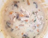 A picture of step 6 of My Chilli Chicken, Mushroom & Potato Bake. 😊.