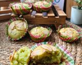 Gambar langkah 6 resipi Muffin Pandan.