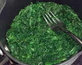 A picture of step 2 of Spinach Pizza w/ Shrooms.