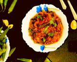 A picture of step 5 of Bhindi in Tomato Gravy.