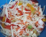 A picture of step 1 of Veg hakka noodles.