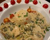 A picture of step 6 of Poblano Chicken.