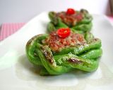 翡翠圈~豇豆鑲肉的食譜步驟7照片