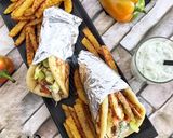 صورة لخطوة 11 من وصفة ساندوتشات شاورما الدجاج اليونانية Gyro 🇬🇷