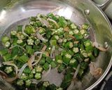 A picture of step 5 of Okra-Onion Fry.