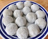 Hình bước làm 9 của món 💚 Bánh Mochi Trà Xanh Nhân Đậu Đỏ Bọc Kem Sữa (Matcha Cream Daifuku)