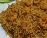 A picture of step 8 of Shrimp biryani.