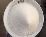 A picture of step 2 of 37 years of love blueberry cheesecake.