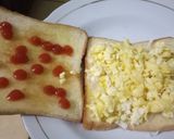 Foto langkah ke 4 dari resep Roti Bakar Telur Orak Arik.
