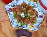 A picture of step 9 of Sweet Potato Tikki Chaat.