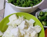 Foto langkah ke 1 dari resep Tumis Kol Pakis Ala Padang.
