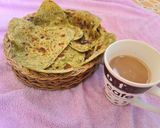 A picture of step 5 of Green paratha.