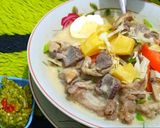Foto langkah ke 5 dari resep Soto daging sapi / Soto kuah santan creamy / Soto betawi KW.