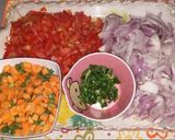 A picture of step 2 of Cous cous with liver sauce.