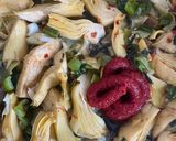 Une image de l'étape 3 de Spaghettis aux sardines et artichauts.