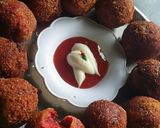 A picture of step 10 of Potato Beet Cheese Balls.