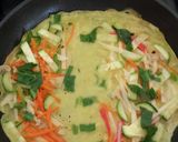 A picture of step 5 of Vegan Banh Xeo (Vietnamese pancake).