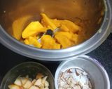 केसर बदाम मँगो मिल्क शेक (kesar badam mango milk shake recipe in marathi) रेसिपी स्टेप 1 फोटो 