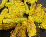 A picture of step 3 of Drumstick mustard fry.