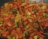 पत्तागोभी मटर सब्जी (Pattagobhi matar sabzi recipe in Hindi) रेसिपी चरण 3 फोटो