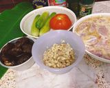 รูปขั้นตอนการทำที่ 3 ของ ข้าวนมสดใบเตยหน้าหมูและเห็ดทอดกระเทียมพริกไทยดำ 🥛 🍃 🐖 🍄 🧄