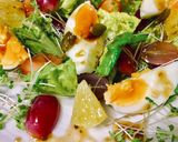 A picture of step 3 of Boiled Egg Baby Greens and Fruit Salad.
