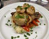 A picture of step 17 of Baked Garlic-Lime Chicken Drums and Shrimp.