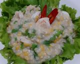 Foto langkah ke 4 dari resep Menu Sarapan Diet: Oatmeal Udang Jagung.