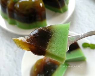 Pudding Cendol Cincau Pandan - Step 4