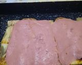 Foto del paso 3 de la receta: Láminas de berenjenas con quesos, jamón y salsa (para congelar)