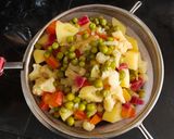 A picture of step 2 of Street Style Pav Bhaji.