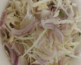A picture of step 2 of Cabbage Pakoda.