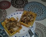 Foto del paso 4 de la receta: Waffles con pollo agridulce sin harina y sin huevo, sin leche!