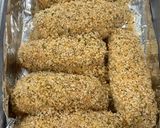 A picture of step 7 of Chicken Cordon Bleu.