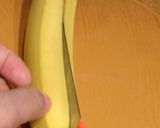 A picture of step 2 of Banana chaat decoration.