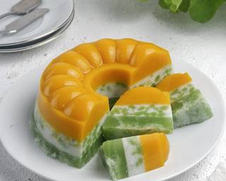 Puding Tiga Lapis Sawi Labu Cendol 👌 - Step 5