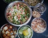 A picture of step 4 of Paneer veg mix sprouts.