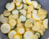 A picture of step 3 of Potato, Zucchini, and Yellow Squash Tourlou.