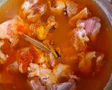 A picture of step 1 of Mutton bone and drumstick saru.