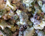 A picture of step 3 of Broccoli salad.