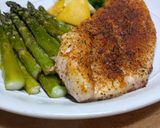 A picture of step 5 of Oven Baked Blackened Snapper w/ Asparagus.