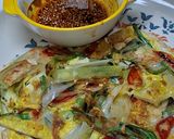 Foto langkah ke 11 dari resep Pajeon (Korean Scallion pancake).