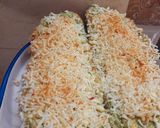 A picture of step 3 of Pesto Garlic Bread (Continental breakfast).